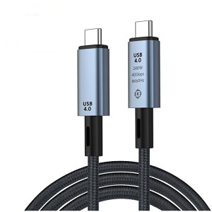 USB4 40Gbps �P�[�u�� 0.5m/1.0m/1.5m Thunderbolt3/4 �݊� USB�^�C�vC�i�I�X�j - �^�C�vC�i�I�X�j40Gbps DP Alt �f���o�� eMarker 48V/5A�ő�8K/60Hz�f���Ή� / PD240W�o�͑Ή� IC-USB4MM
