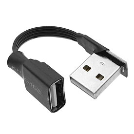 超極薄 USB延長ケーブル 3cm A向き USB2.0 TypeA(オス-メス)ICONSHOP IC-AA03AS 黒【RCP】メール便対応