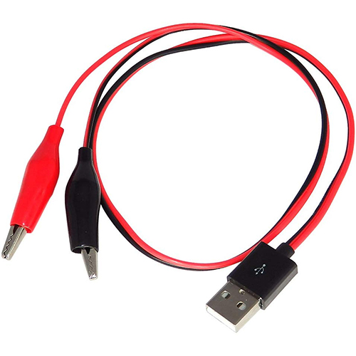 5V機器をUSBに繋ぐ事ができるケーブル 高品質 ワニ口クリップ 付き USBケーブルクリップ 全国一律送料無料 プラス マイナス SU2-UAMWCメール便配送対応 A -USB SSA オス