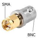アンテナ変換コネクタ BNC(50Ω) (メス) - SMA (オス)COMON BNC-SMA同軸 変換プラグ