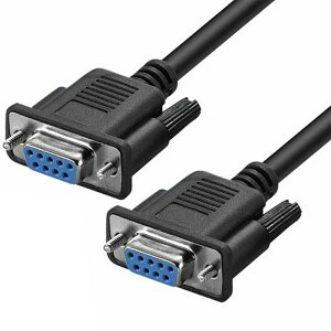 RS-232C�P�[�u�� 1.5m �X�g���[�g/�N���X 2�� D-sub 9pin(���X-���X)Ypuzipper DB9-FF15/DB9-FF15C �V���A���P�[�u��