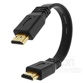 HDMI2.0 フラットケーブル 0.2mHDMI(オス-オス)ICONSHOP IC-FXG1 Ver2.0 4K60p Flat Cable18Gbps対応