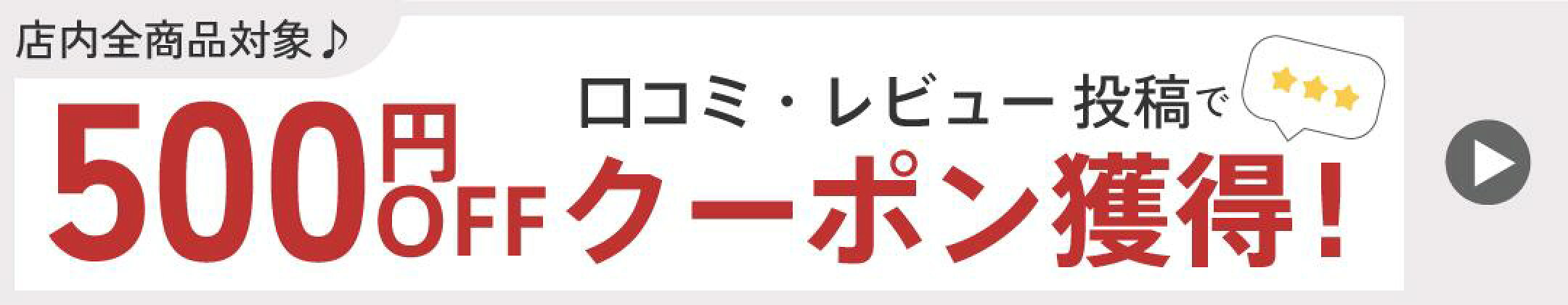 レビュー投稿で500円クーポンプレゼント！