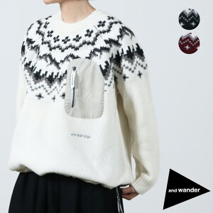 and wander �A���h�����_�[ lopi knit sweater for Women ���s�j�b�g�Z�[�^�[ ���f�B�[�X [2023 FW]