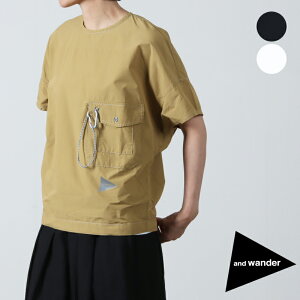 and wander �A���h�����_�[ CORDURA typewriter SS pullover (W) �R�[�f�����^�C�v���C�^�[�V���[�g�X���[�u�v���I�[�o�[�i���f�B�[�X�j
