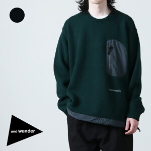 and wander Ah_[ Shetland wool sweater VFbghE[Z[^[ [2023 FW]