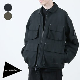 【30% OFF】 and wander アンドワンダー C/PE twill field jacket C/PE ツイルフィールドジャケット