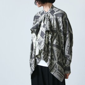 【60% OFF】 beautiful people ビューティフルピープル geometric satinflare blouse ジオメトリックサテンフレアブラウス