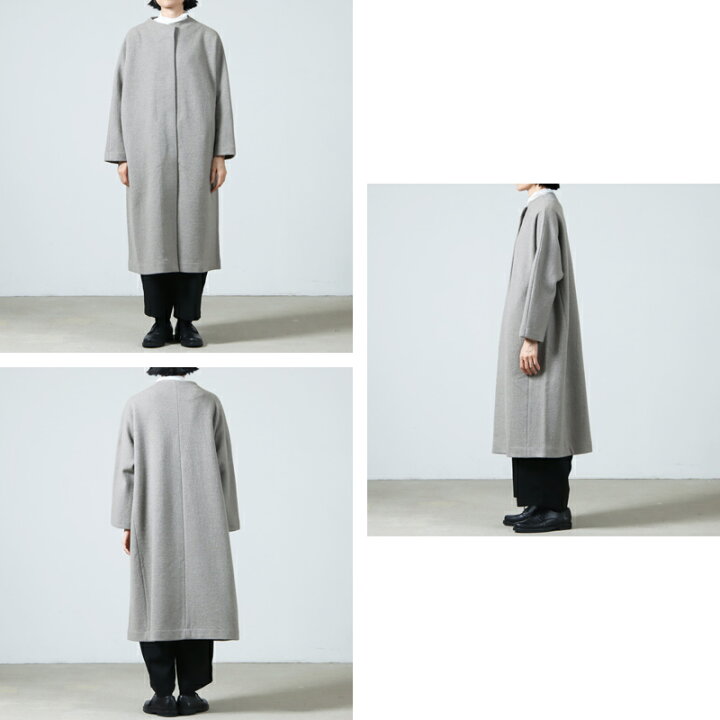 楽天市場】evameva エヴァムエヴァ press wool long coat プレスウール 