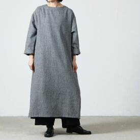 Honnete オネット Crew Neck Smock Dress クルーネックスモックドレス [2023 FW]