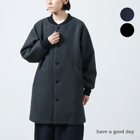 【30% OFF】 have a good day ハブアグッドデイ Rib collar wool coat リブカラーウールコート [2023 FW]