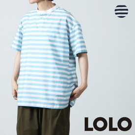 LOLO (ロロ) スタンドカラープルオーバー 半袖ビッグシャツ