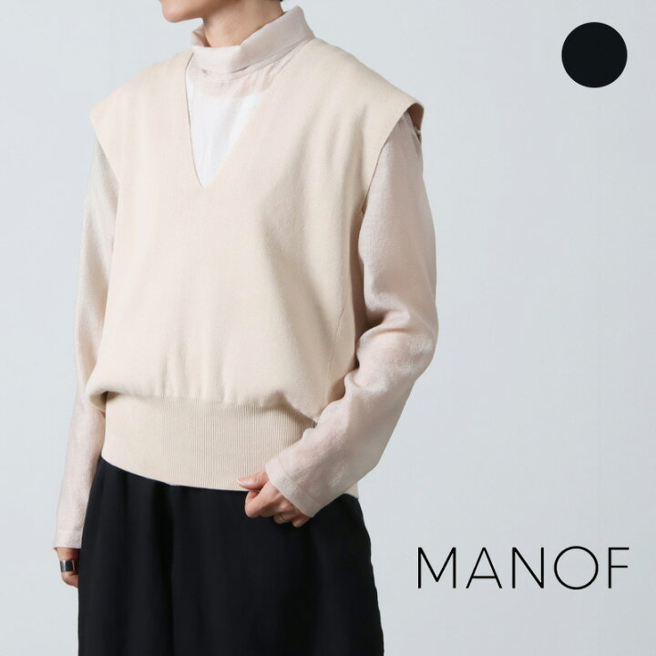 楽天市場】MANOF (マノフ) LAYERED KNIT TOPS / レイヤードニット 