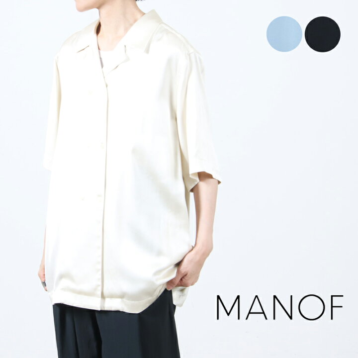 楽天市場】【30% OFF】 MANOF マノフ SATIN OVER SHIRTS サテン