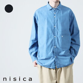 nisica (ニシカ) レギュラーカラーシャツ 無地カラー