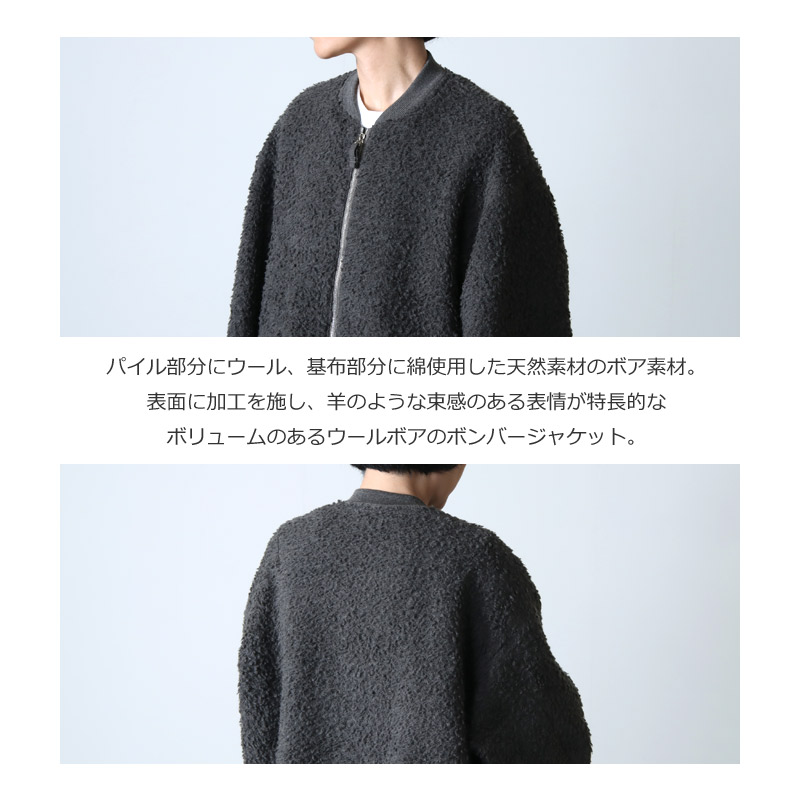 楽天市場】【30% OFF】 unfil アンフィル wool-boa bomber jacket