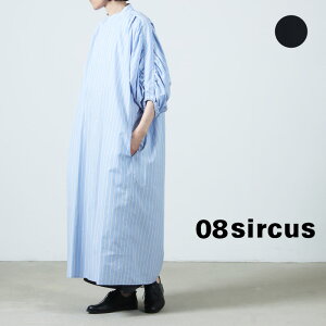08sircus �[���G�C�g�T�[�J�X Broad tuck gather sleeve shirt dress �u���[�h�^�b�N�M���U�[�X���[�u�V���c�h���X