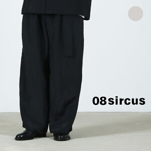 08sircus (�[���G�C�g�T�[�J�X) Viscose washer 2tuck belted wide pants / ���B�X�R�[�X���b�V���[2�^�b�N�x���e�b�h���C�h�p���c