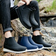 レインシューズ メンズ レインブーツ おしゃれ 完全防水 大きいサイズ レインスニーカー ショートブーツ …