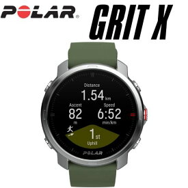 液晶保護フィルム付 GRIT X グリーン【M/Lサイズ】Polar(ポラール)GPS アウトドアマルチスポーツウォッチ【送料・代引手数料無料】国内正規品　メーカー保証2年付き