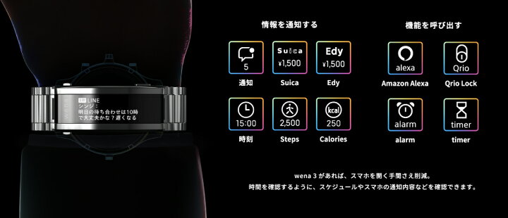 楽天市場】wena 3 rubber Black(ブラック) ソニー ウェナ 国内正規品  