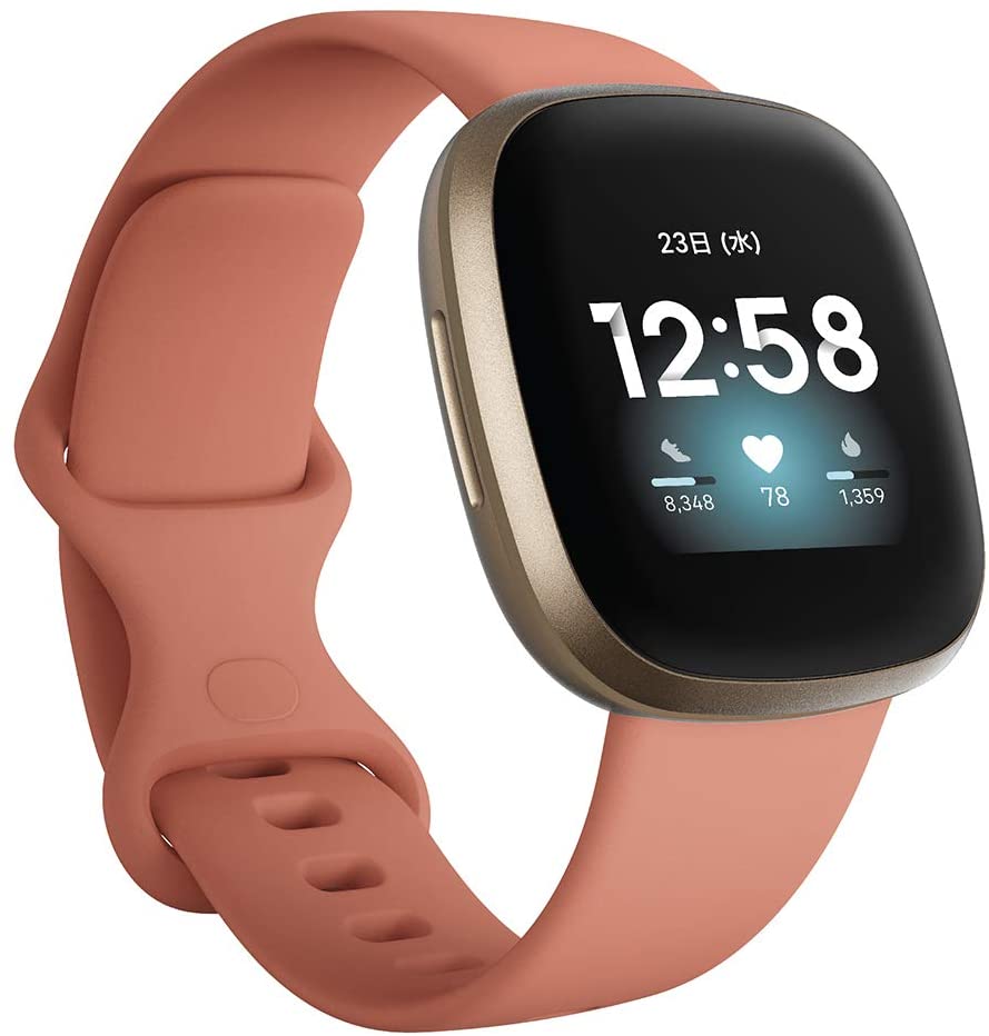 GPS搭載スマートウォッチ Fitbit Versa3 Pink Clay Sサイズ日本正規品FB511GLPK-FRCJK L 公式の店舗 人気急上昇 ピンククレイ 送料 代引手数料無料