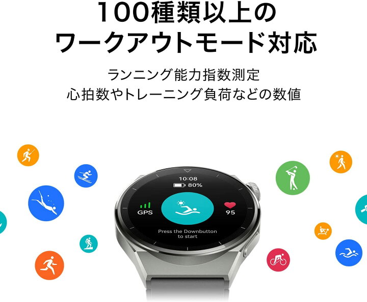 楽天市場】Huawei WATCH GT3 PRO 46mm BLACK国内正規品(ファーウェイ 