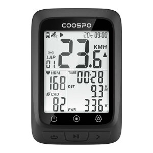 COOSPO BC107 GPS �T�C�N���R���s���[�^�[ �N�[�X�| GPS �o�C�N �R���s���[�^�[ 2.4�C���` LCD / BLE5.0&ANT+ / GPS / 28���ԉғ� /FIT/APP Support/ OTA /Backlight ���{�S���������� �X�|�[�c �g�t �n���E�B��