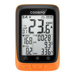COOSPO BC107 GPS �T�C�N���R���s���[�^�[�N�[�X�| GPS �o�C�N �R���s���[�^�[2.4�C���` LCD / BLE5.0&ANT+ / GPS / 28���ԉғ� /FIT/APP Support/ OTA /Backlight���{�S���������� �S�[���f���E�B�[�N �M�t�g