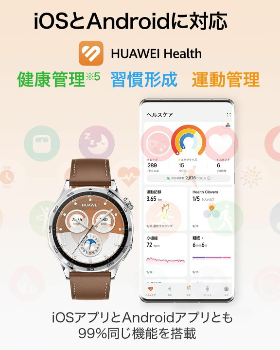 楽天市場】Huawei WATCH GT5 46mm Brown 国内正規品 (ファーウェイ 