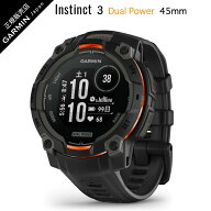 ガーミン Instinct 3 Dual Power 45mm Black Black Bezel with Black Band インスティンクト 3 タフネス…