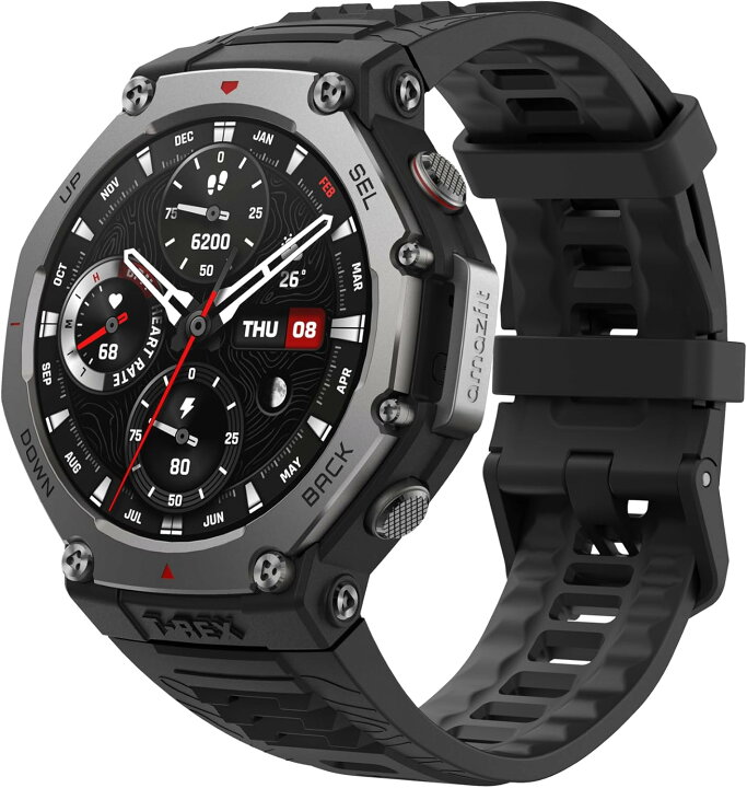 楽天市場】液晶保護フィルム付き Amazfit T-Rex 3 48mm オニキス 