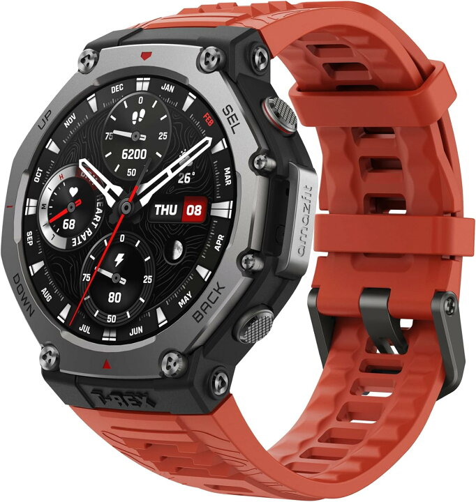 楽天市場】液晶保護フィルム付き Amazfit T-Rex 3 48mm ラバ スマート 
