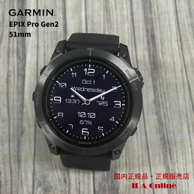 ガーミン epix Pro (Gen2) 51mm Sapphire Carbon Gray DLC Ti / Black Band AMOLED LEDフラッシュライト 第5世代 光学式心拍計 EPIX PRO g2 Musicエピックス プロ サファイア スマートウォッチ 010-02804-51 GARMIN ガーミン IDA