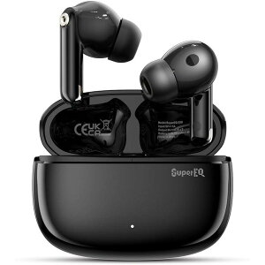 SuperEQ S10 ���C�����X�C���z�� Bluetooth5.4 ���^/�y�� ANC TWS�C���z�� �A�N�e�B�u�m�C�Y�L�����Z�����O �Q�[�����[�h�Ή� 30���Ԃ̍Đ����� IPX5�h��