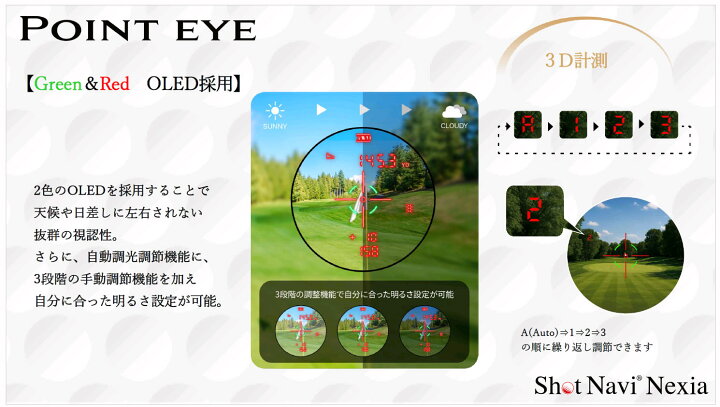 楽天市場】ショットナビ ポイントアイ ShotNavi POINT EYE レーザー 