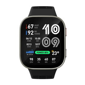 液晶保護フィルム付き Amazfit Bip Max シルバー 国内正規品 1年保証 アマズフィット ビップ マックス シルバー GPS搭載 オフラインMAP ナビゲーション機能 大画面 AMOLED Zepp Flow 着信通知 iPhone Android対応 スポーツウォッチ スマートウォッチ ランニング 健康管理