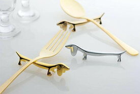 ナガオ カトラリーレスト ナイフレスト ダックスフンド シルバー・ゴールド 323円 スプーンレスト フォークレスト 箸置き はし置き プレゼント