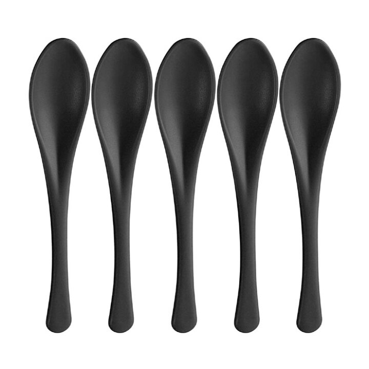 楽天市場 樹脂製ソフトスプーン マットブラック 5本セット キッチンラボ 楽天市場店