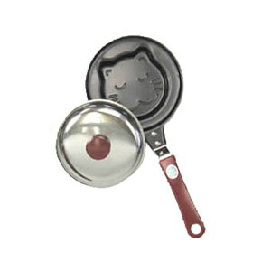 ナガオ ミニ目玉焼きデザイン6種類1人用目玉焼き・玉子焼き・ホットケーキ お弁当 お子様ランチ かわいい 楽しい フッ素加工