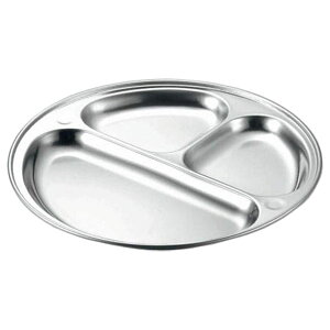 ランチプレート 30cm 3仕切り ステンレス 丸皿