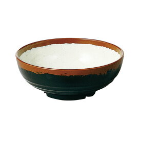 長次郎窯 丼 内白マーブル メラミン 1250ml