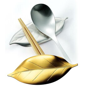 葉っぱ箸置き 葉枝おき　椿 （ゴールド）はしおき 箸休め スプーン置き スプーンレスト おしゃれ 素敵