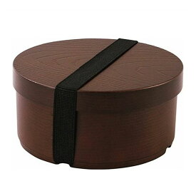 曲げわっぱ風弁当箱 丸型 茶 500ml