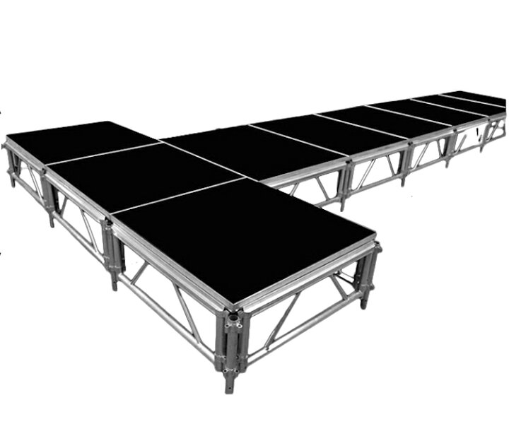 楽天市場 組立簡単 ステージセット 3x3m 軽量 アルミ製 高さ3段階調節 仮設 コンサート ステージ 朝礼台 指揮台 演台 演壇 折り畳み アルミ 折りたたみステージセット 舞台 イベント用 ステージ台 講演会 発表会 祭 行事 ポータブル 野外ステージ 組立 施設 学校