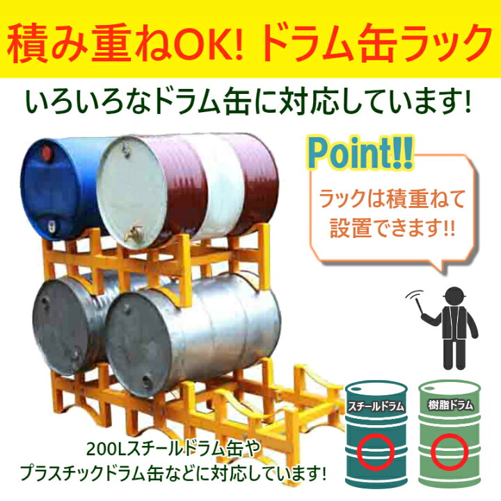 楽天市場】ドラム缶ラック ドラム缶スタンド 荷重1500kg TY150A 