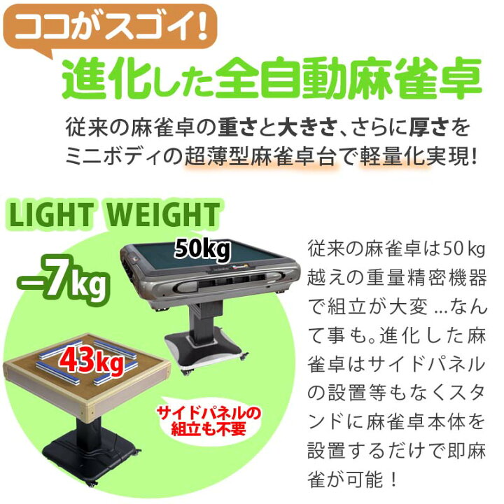 楽天市場】全自動麻雀卓 マージャン卓 自動麻雀卓 立卓式 雀荘28ミリ牌 