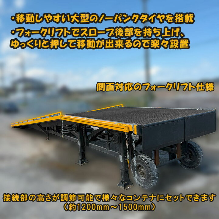 楽天市場】コンテナスロープ 一体化バンステージ 幅2100mm 長さ10200mm 