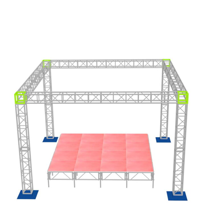 楽天市場】トラスセット ステージトラス 6×6×4m 軽量 アルミ 高4m 
