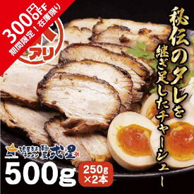 【300円OFFクーポン！12/4 20:00～楽天スーパーSALE】【数量限定】 訳あり 自家製チャーシュー500g 麺屋弍星 お試し 冷凍 使い切りサイズ レンチン 簡単 切れ端 焼豚 チャーシュー 惣菜 ラーメン チャーハン 炒飯 おかず おつまみ ビール 訳あり 食品 焼き豚 イデア食品館
